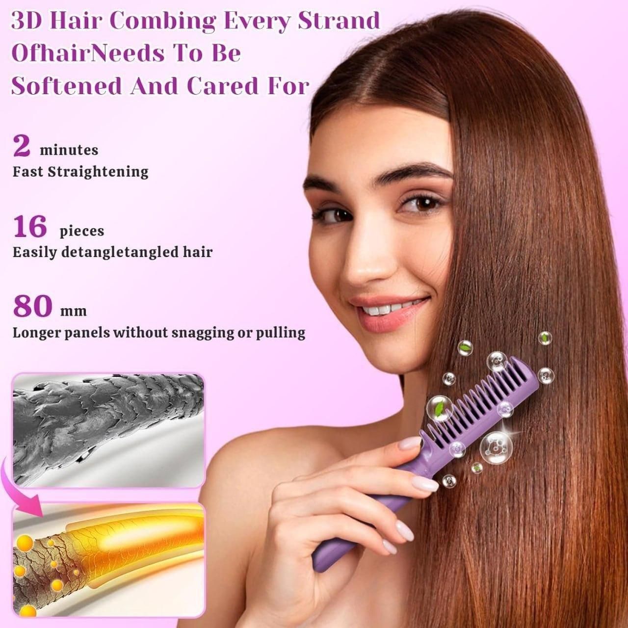 Portable Mini Hair Straightener, Hot Comb