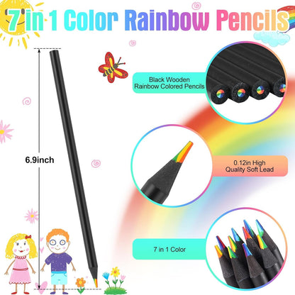 12 Pieces Rainbow Pencils