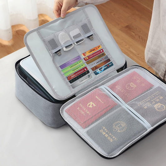 Waterproof Portable Document Storage Bag Travel Organizer (Assorted Color)